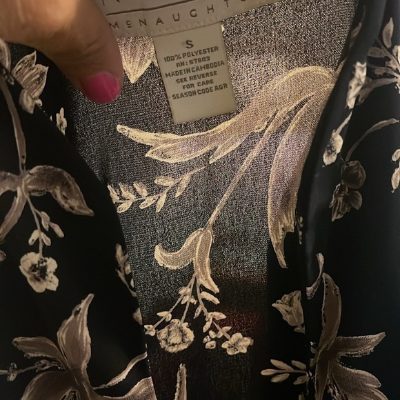 Norton‎ McNaughton Woman’s S  Shift Dress Multicolor Black Floral Maxi belted - Picture 13 of 13